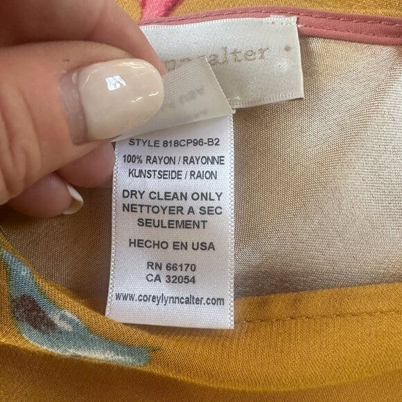 Anthropologie Corey Lynn Calter Floral Jumpsuit with Striped Belt Size Medium - Picture 13 of 13